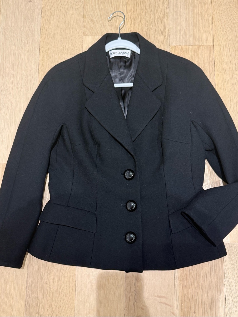 VINTAGE Dolce & Gabbana Black Tailored Women's Blazer